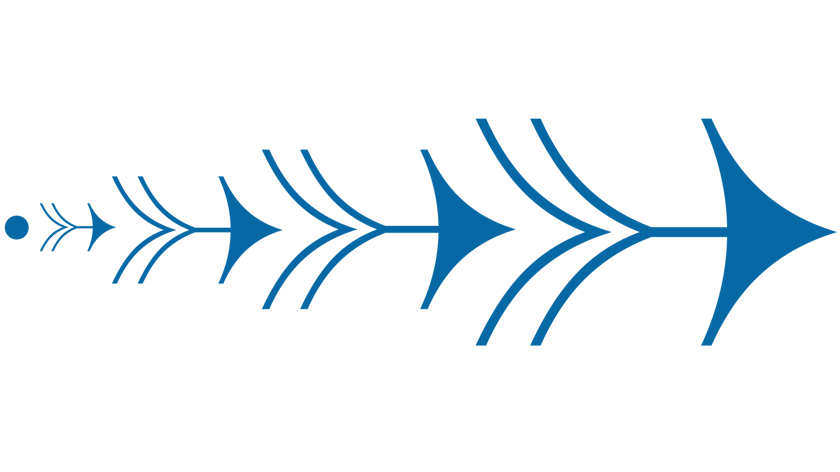 Illustration Från yngel till storfisk Blå mot transparent bakgrund