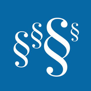 Illustration Paragrafer vit mot blå bakgrund